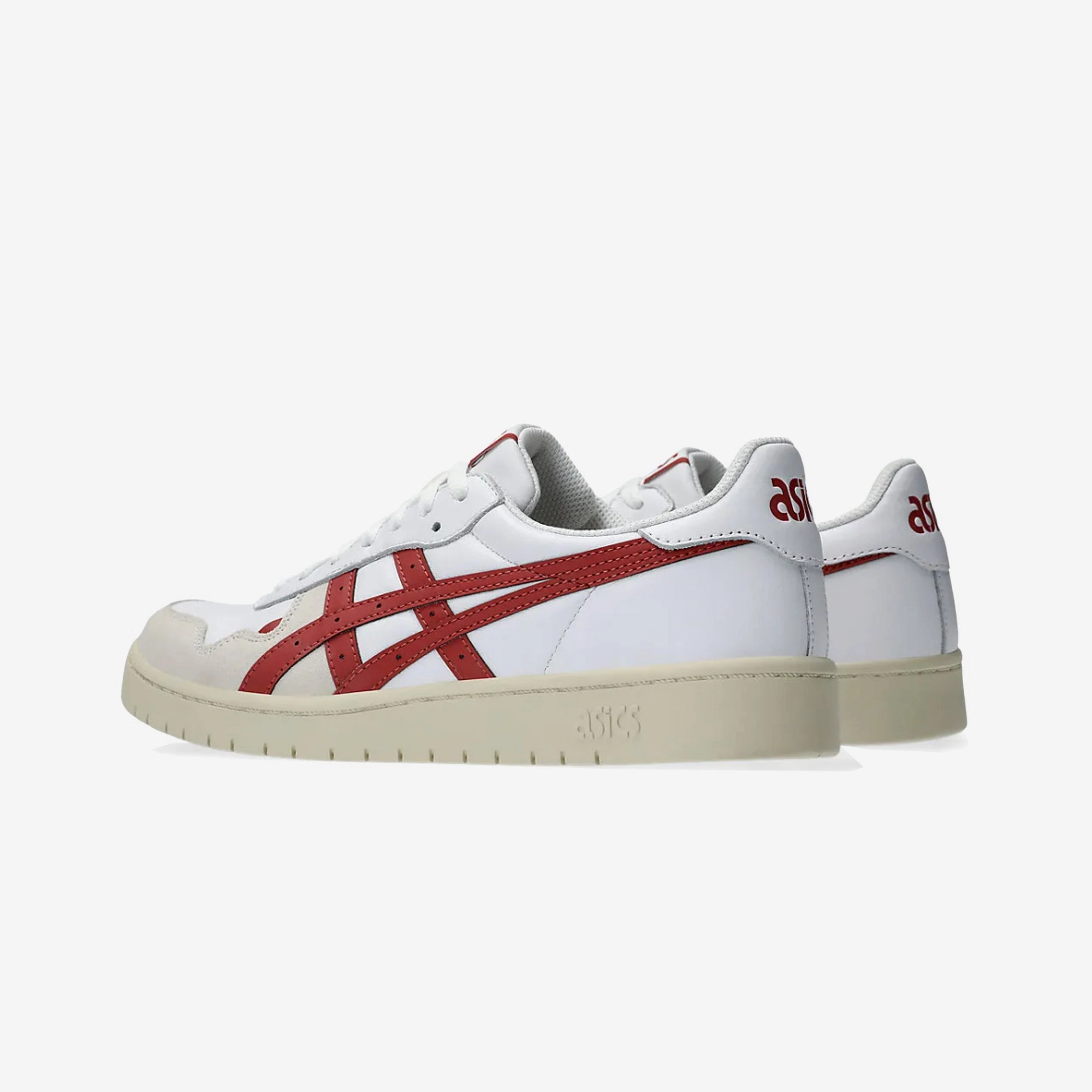 warm - weather - runner running in a trail race shoes Asics | JAPAN S { WHITE/DRIED ROSE
