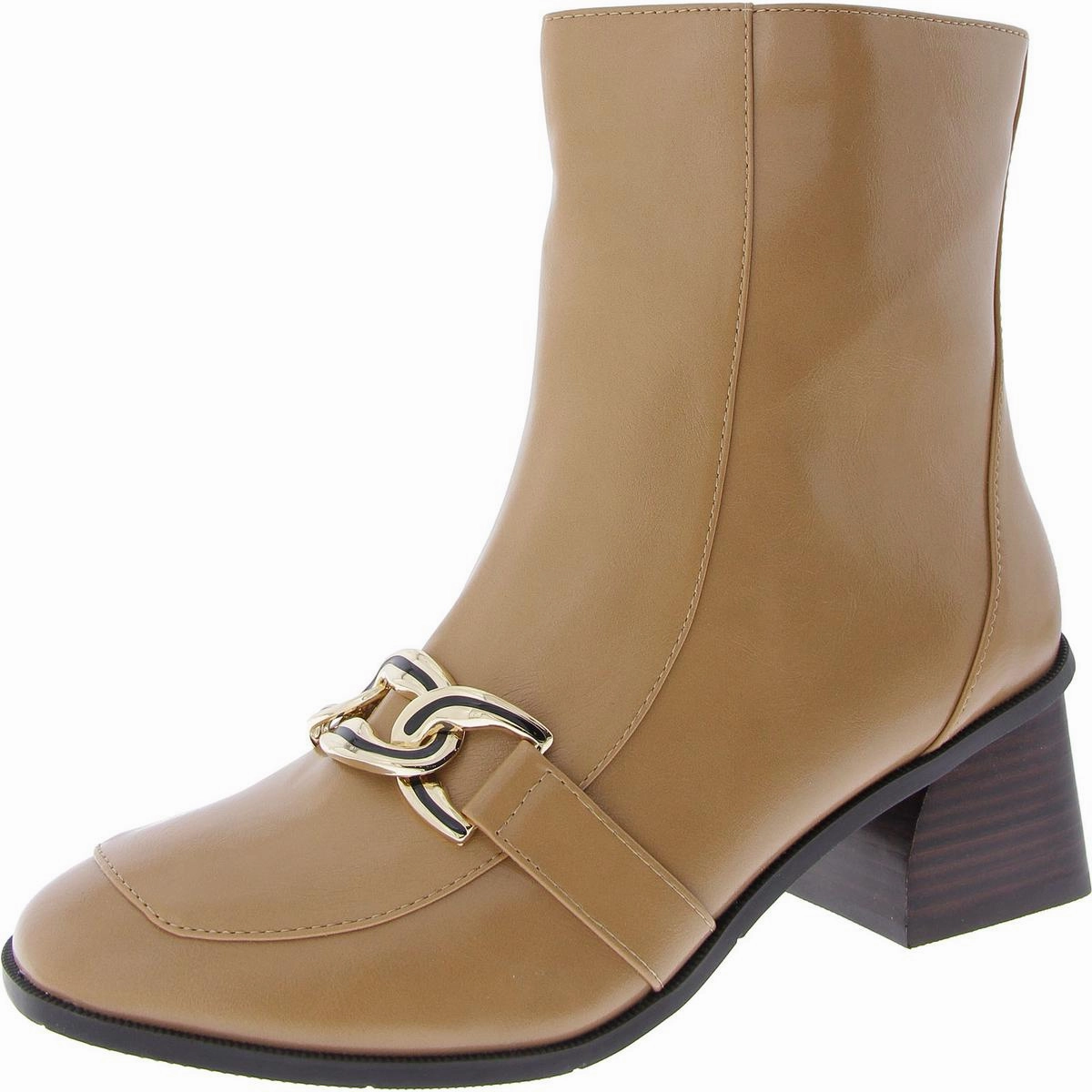 Womens Faux Leather Chain Ankle Boots Slip Resistant Mountain Hike