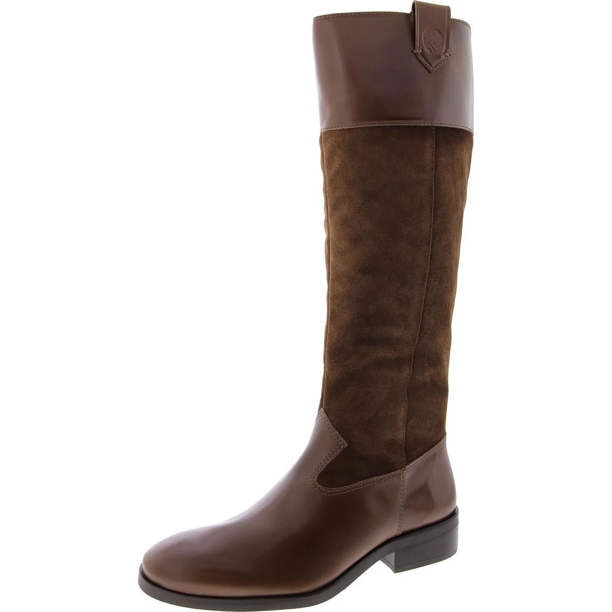 Selpisa Womens Leather Tall Knee-High Boots Metallic Edge