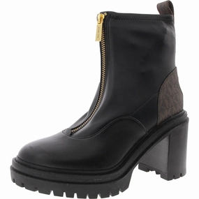 Library Visit Sturdy SG22F Womens Logo Leather Ankle Boots