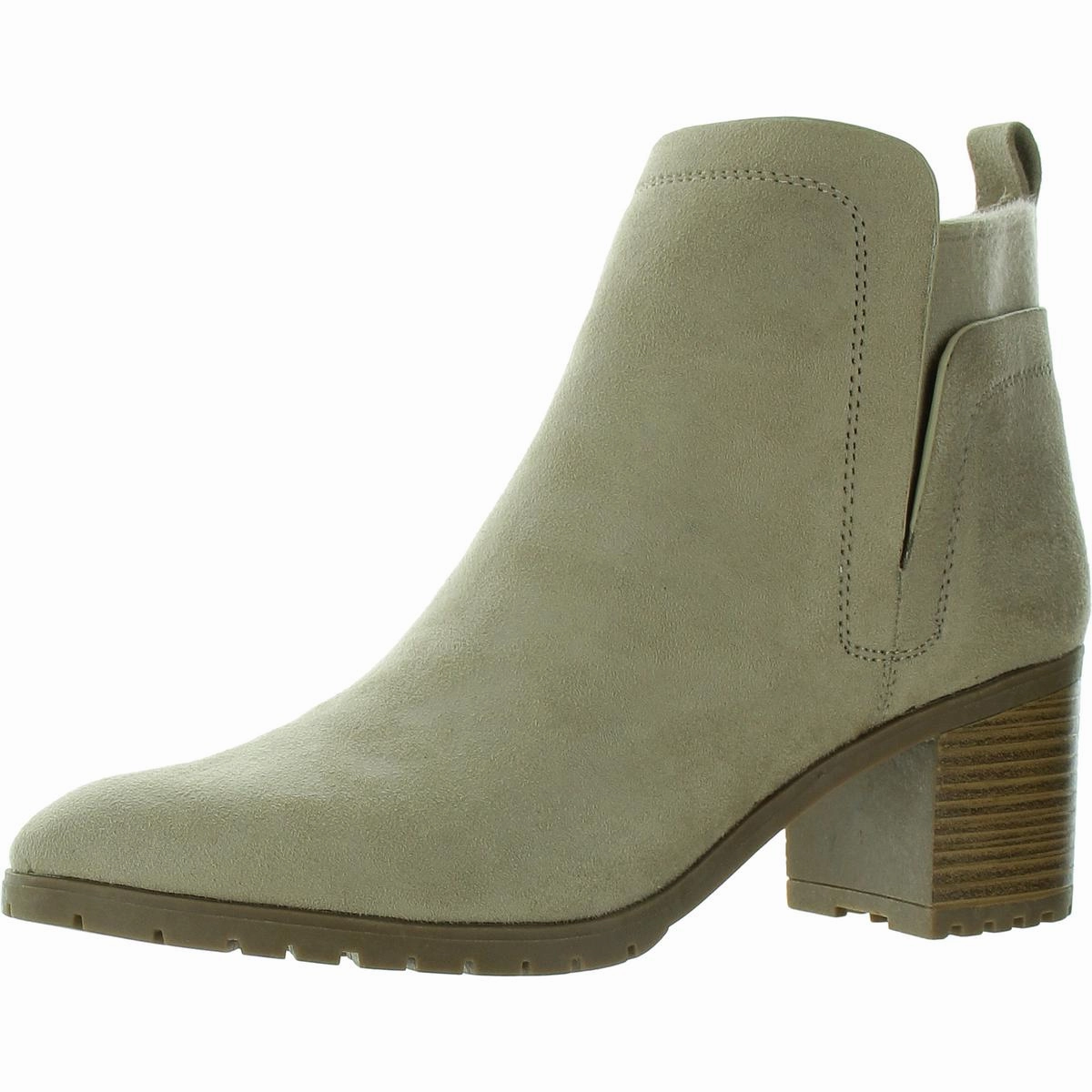 Slip   On Style Maggie Womens Zipper Faux Suede Ankle Boots