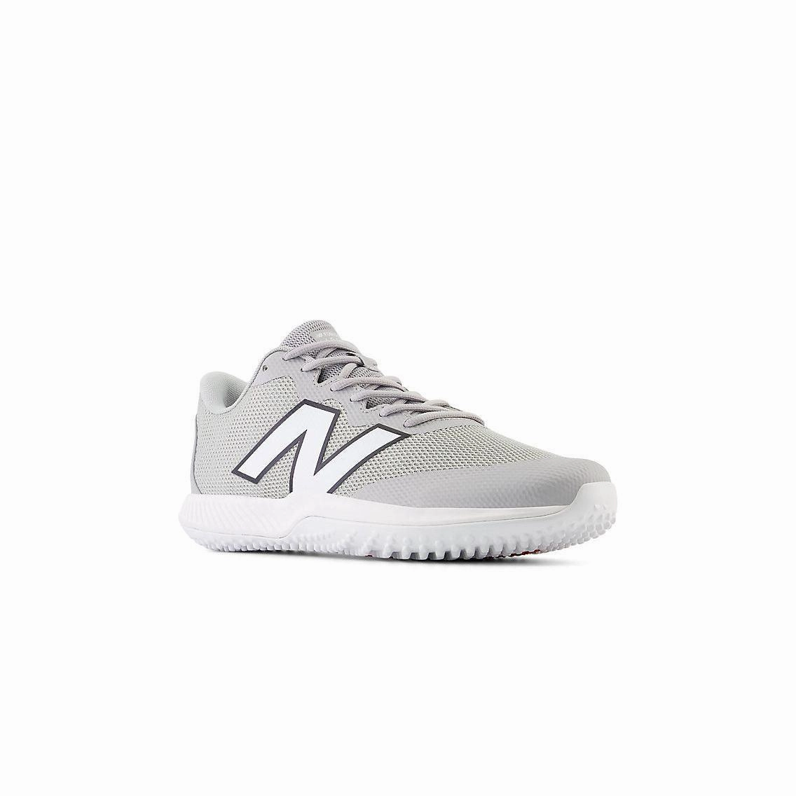 morning running Soft Material New Balance Men's FuelCell 4040 V7 Turf Baseball Shoes - Raincloud / Optic White - T4040TG7