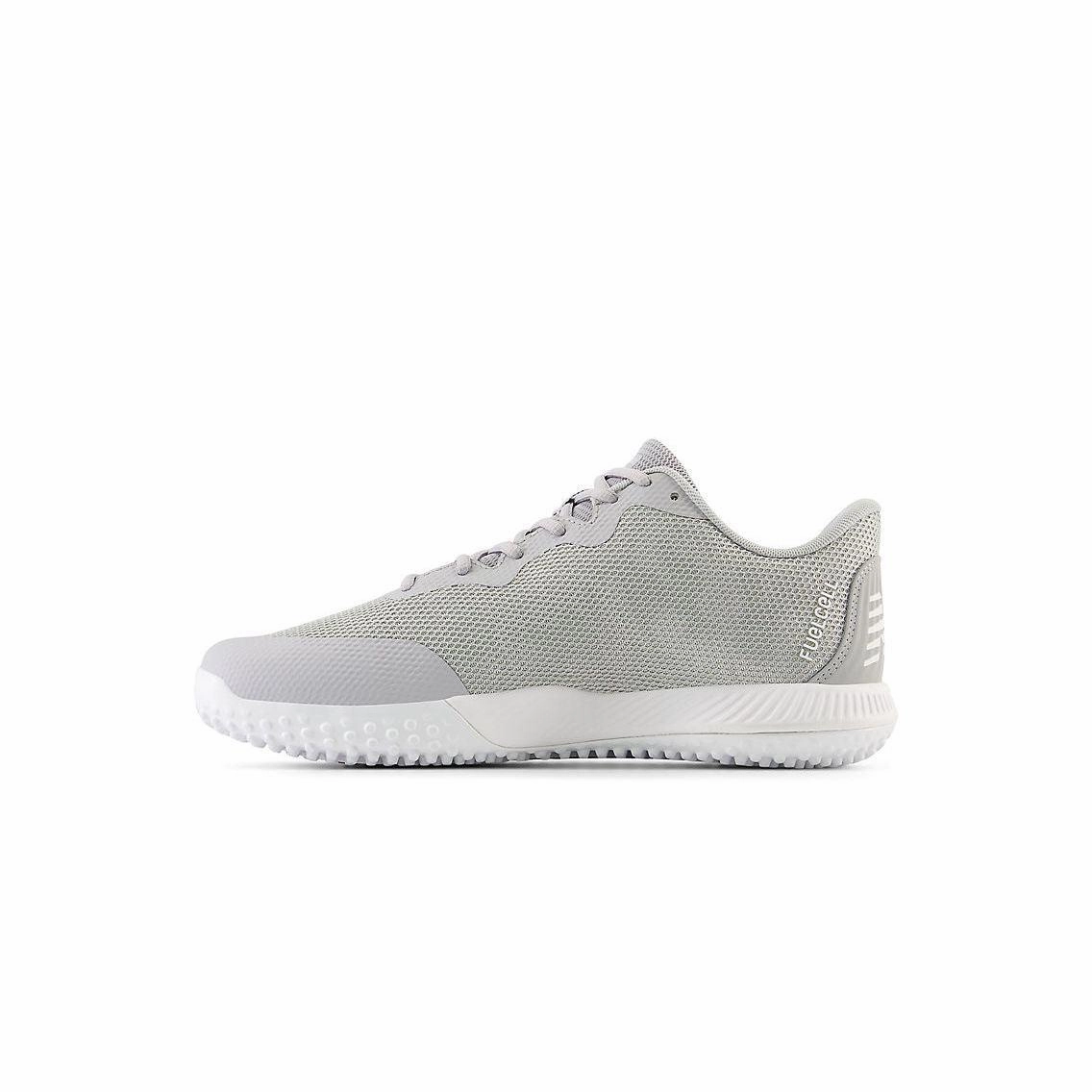 New Balance Men's FuelCell 4040 V7 Turf Baseball Shoes - Raincloud / Optic White - T4040TG7 Secure Closure Solid - colored