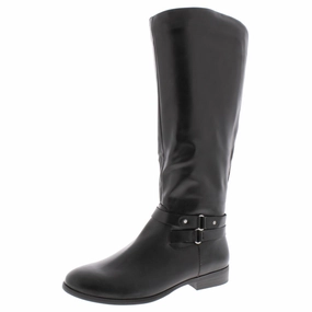 Kindell Womens Faux Leather Round Toe Riding Boots Comfortable Footwear