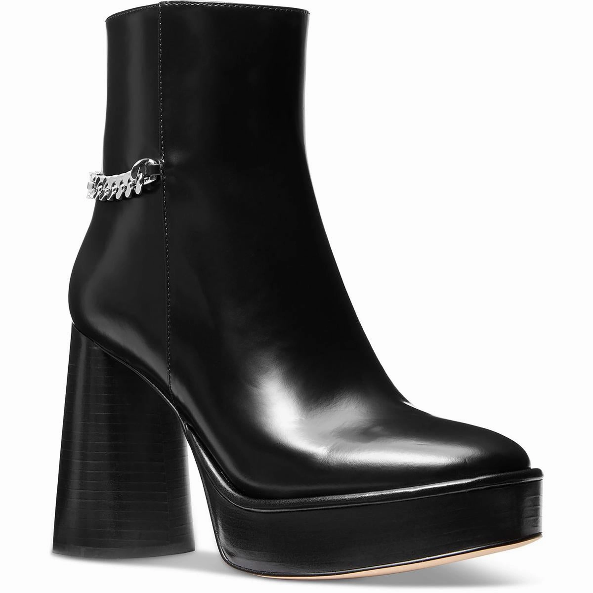Carlisle Platform Bootie Womens Chain Patent Leather Booties Urban Fit