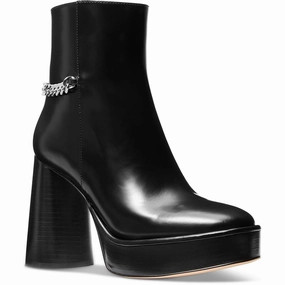 Snow Explorer Carlisle Platform Bootie Womens Chain Patent Leather Booties