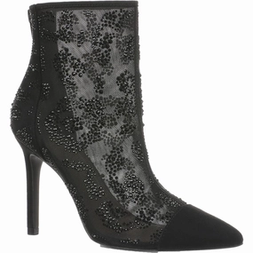 SHAYLENE Womens Embroidered Manmade Ankle Boots Travel Easy Casual Wear