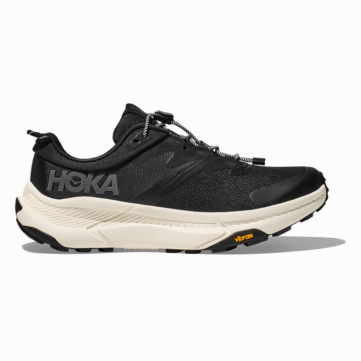wind - resistant - upper shoes Quick drying material Hoka Transport - Black - Alabaster