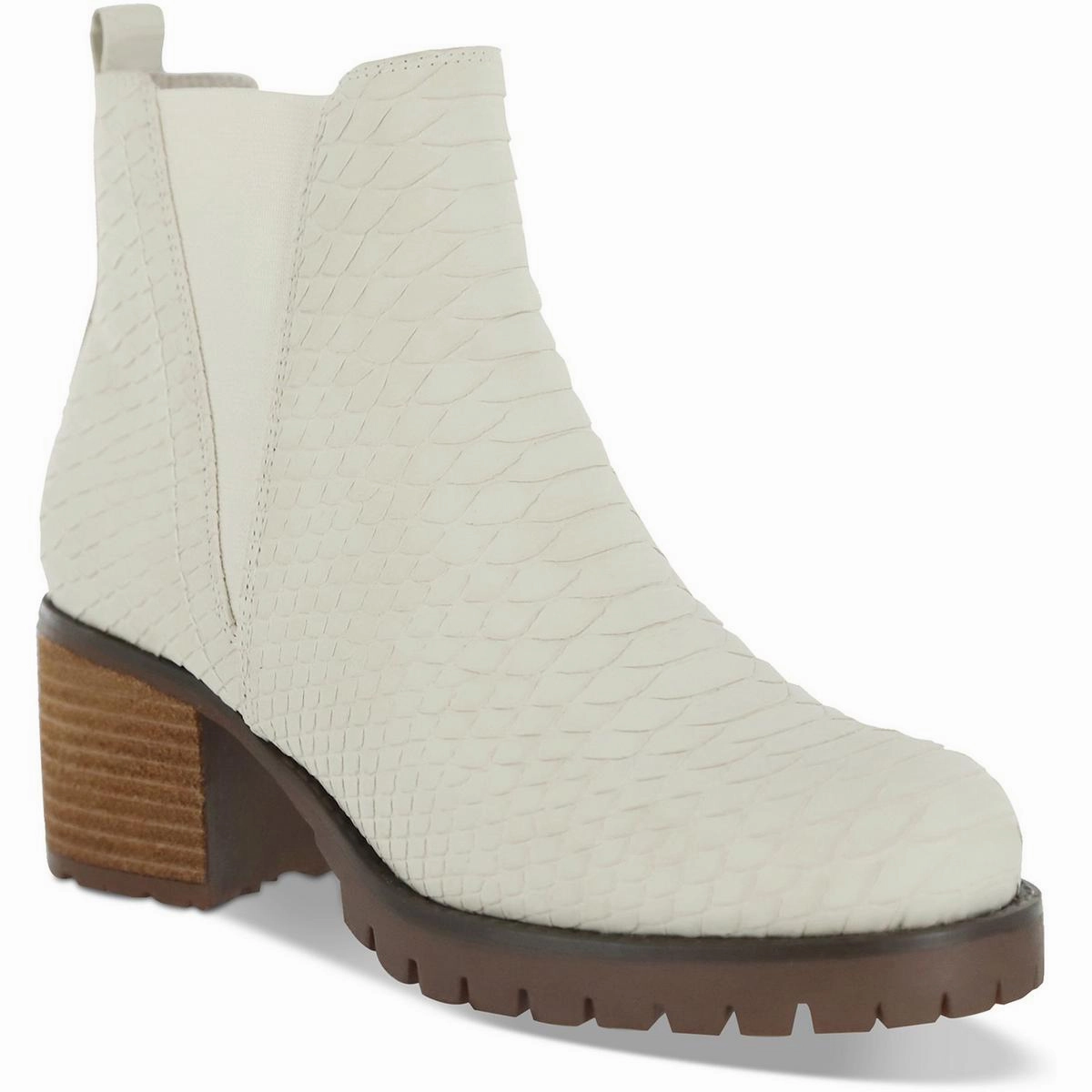 Shock Absorbing Daily Walks Womens Block Heel Manmade Ankle Boots