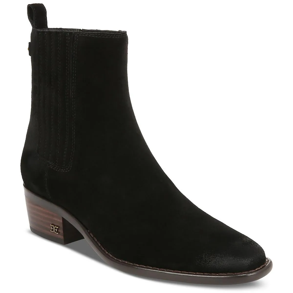 Urban Adventure Bronson Womens Suede Stacked Heel Ankle Boots