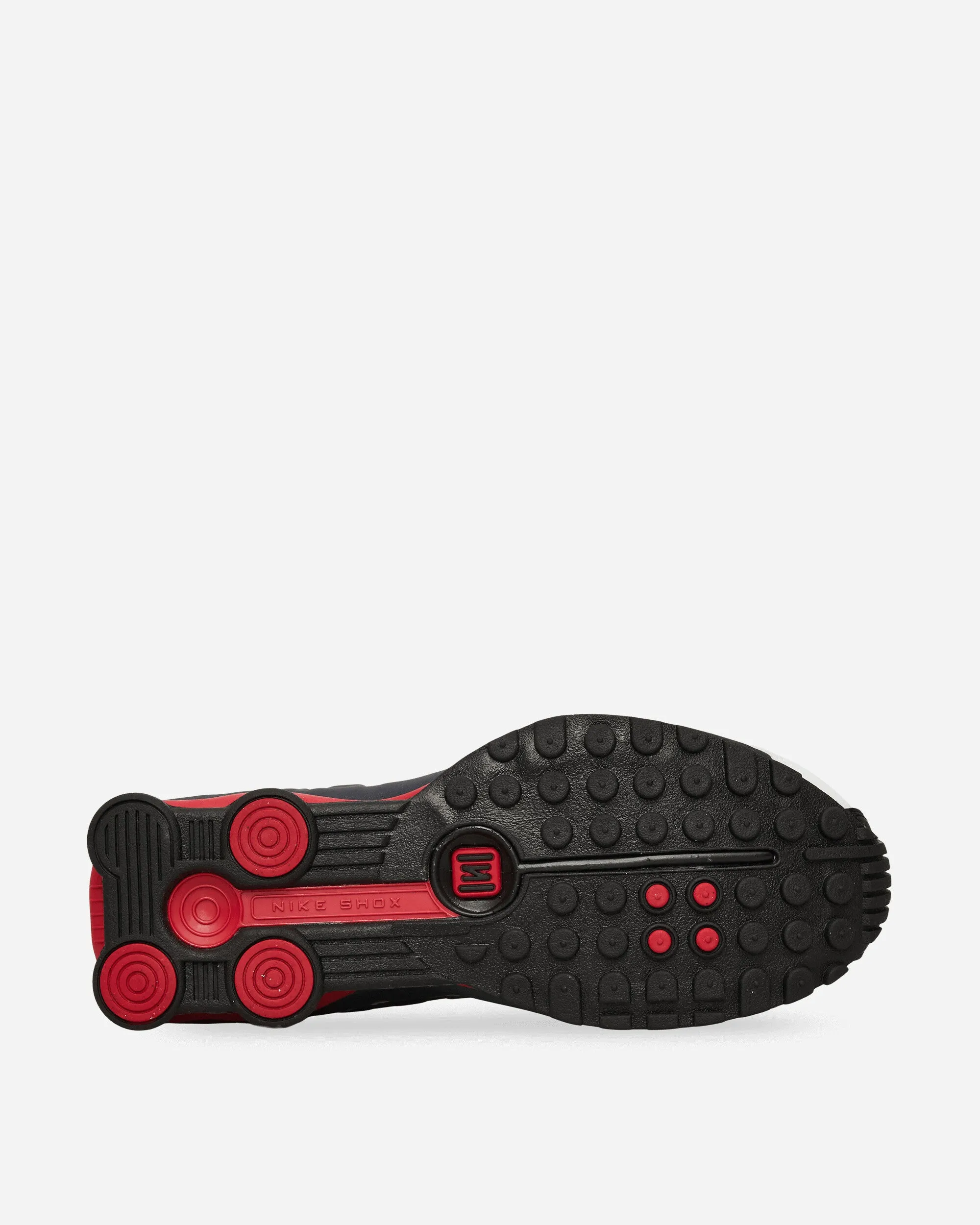 Shox R4 Sneakers Midnight Navy / White / Gym Red Stretch Gusset Foot Freedom