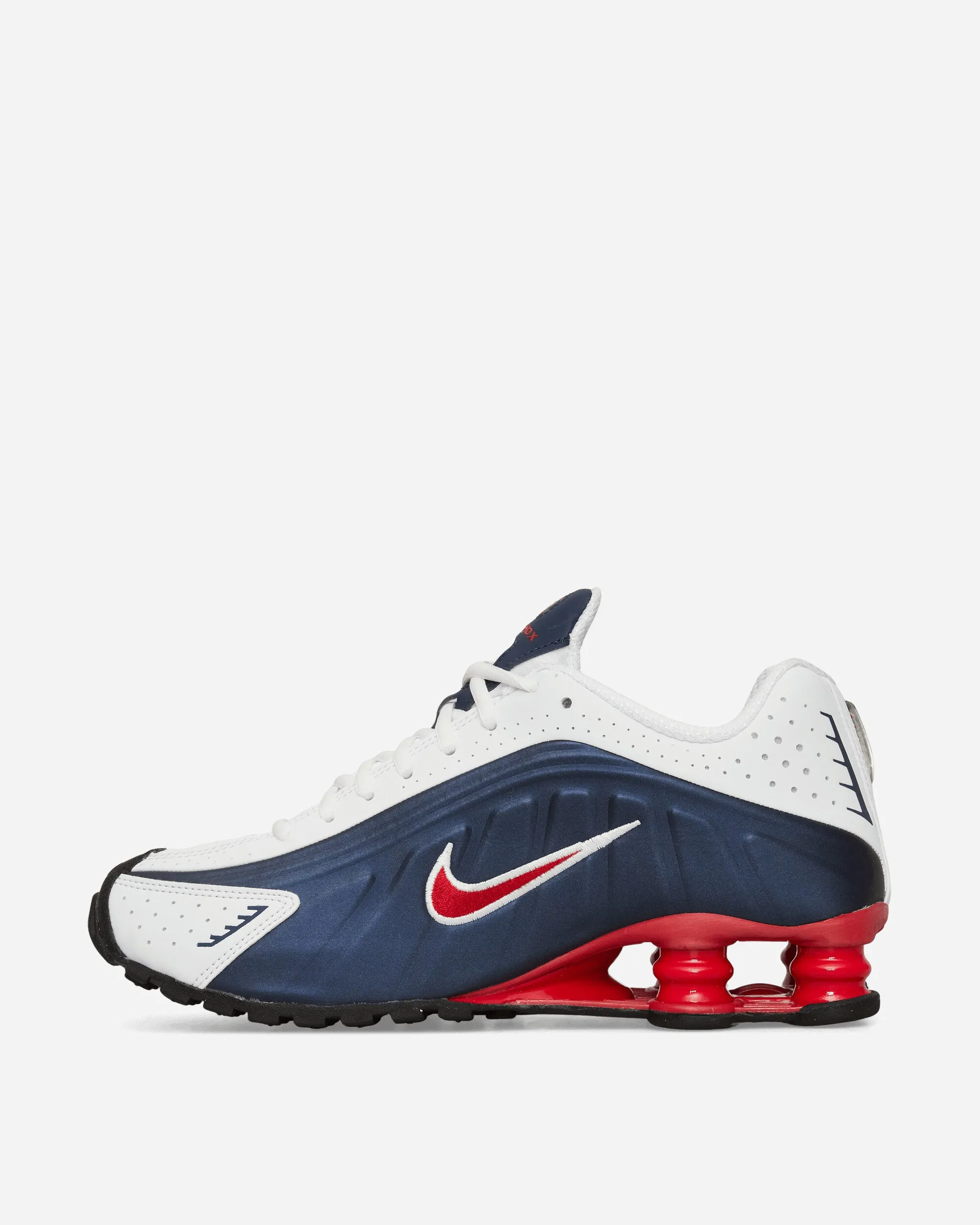 Shox R4 Sneakers Midnight Navy / White / Gym Red Effortless Entry Hyperelastic Frame
