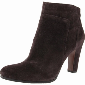 Sierra Womens Zipper Faux Suede Ankle Boots Stable Support Remote Hiking