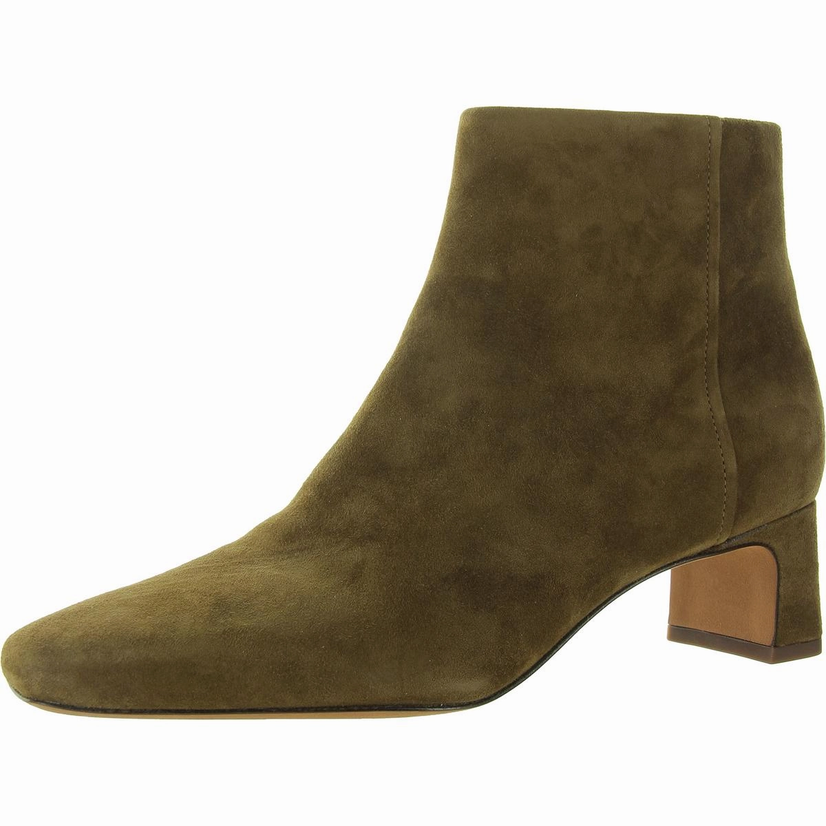 Silvana Womens Zip Up Square Toe Ankle Boots Daily Function Effortless Look