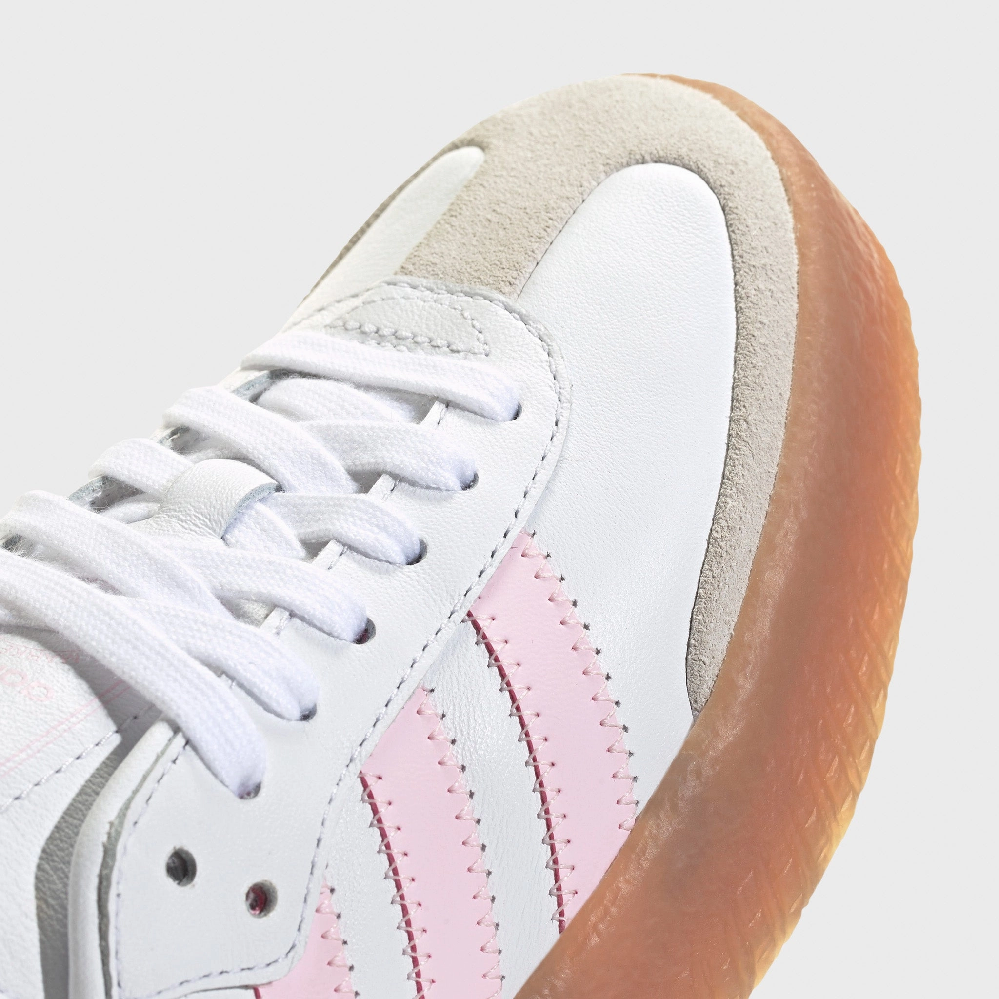 adidas Juniors' Sambae White / Clear Pink - Gold Metallic Laidback Mood Trail Path