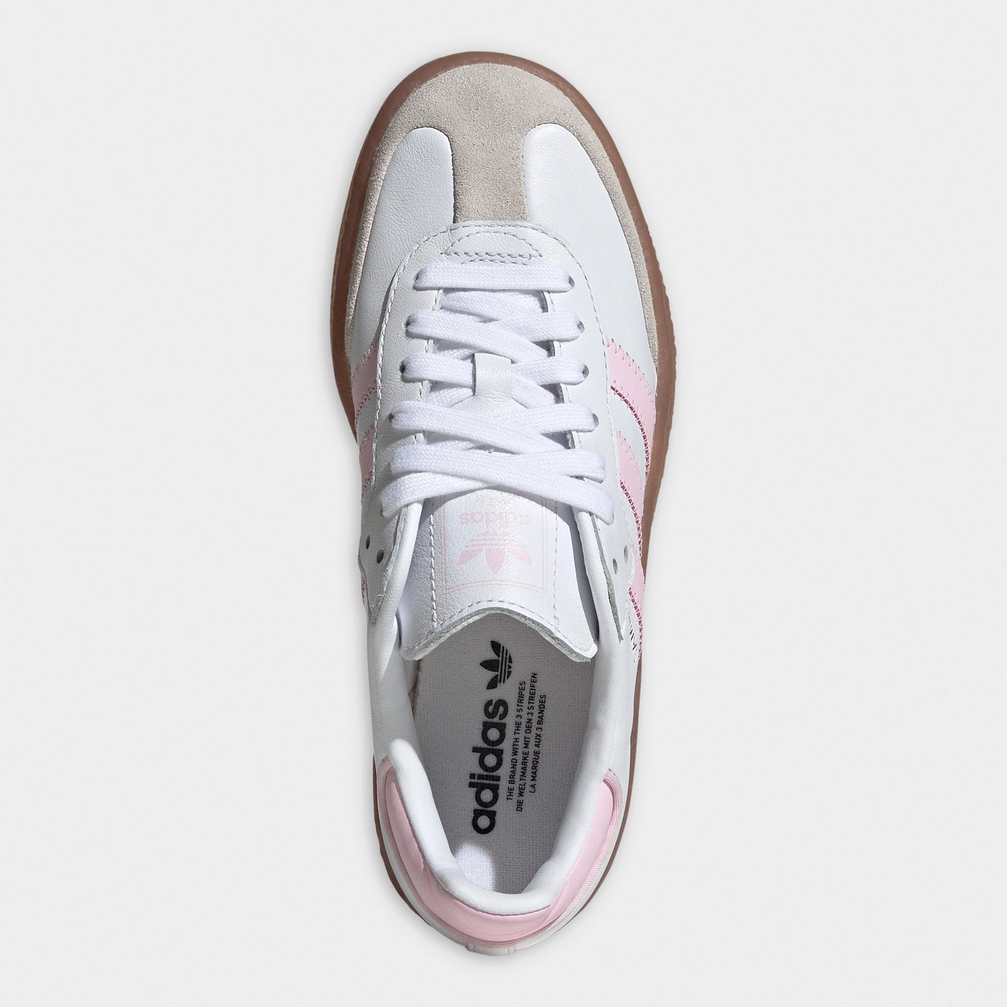 SyntheticMaterial Comfort Fitment adidas Juniors' Sambae White / Clear Pink - Gold Metallic