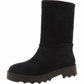 Stable Support Rainy Day Commuter Simple Womens Solid Suede Mid-Calf Boots