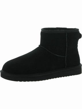 Koola Mini II Womens Suede Cold Weather Shearling Boots Cushioned Step Functional Minimalist Slip Block