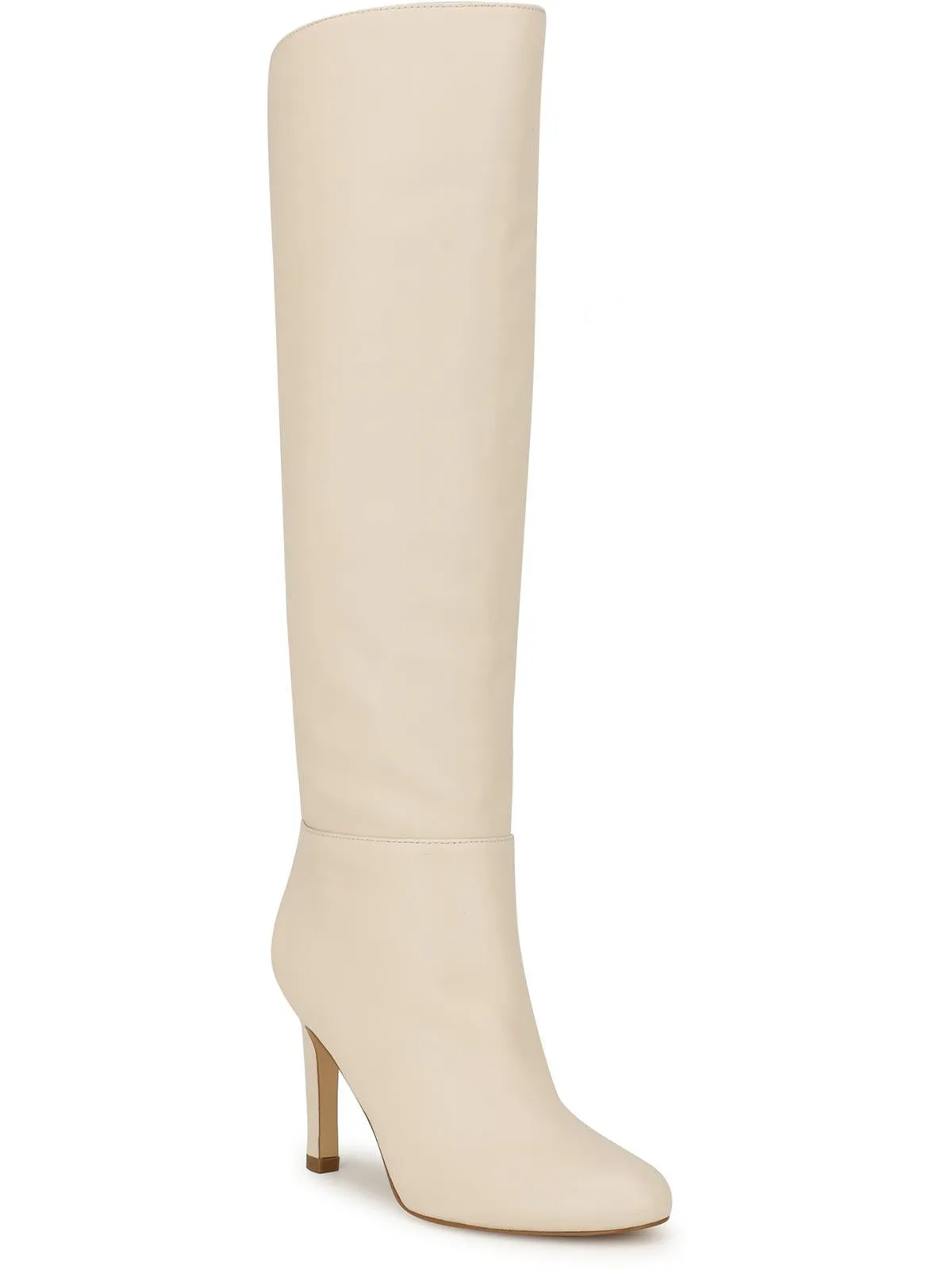Sancha Womens Leather Wide Calf Knee-High Boots Roll Up Protective Finish Weekend Wanderer