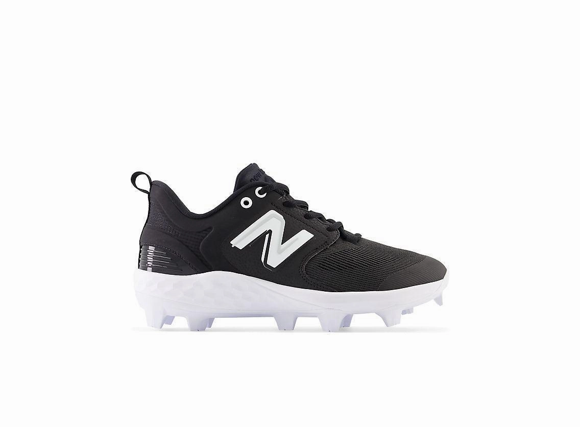 New Balance Men's Fresh Foam 3000 V6 Molded Baseball Cleats - Black with White - PL3000K6 perfect - running