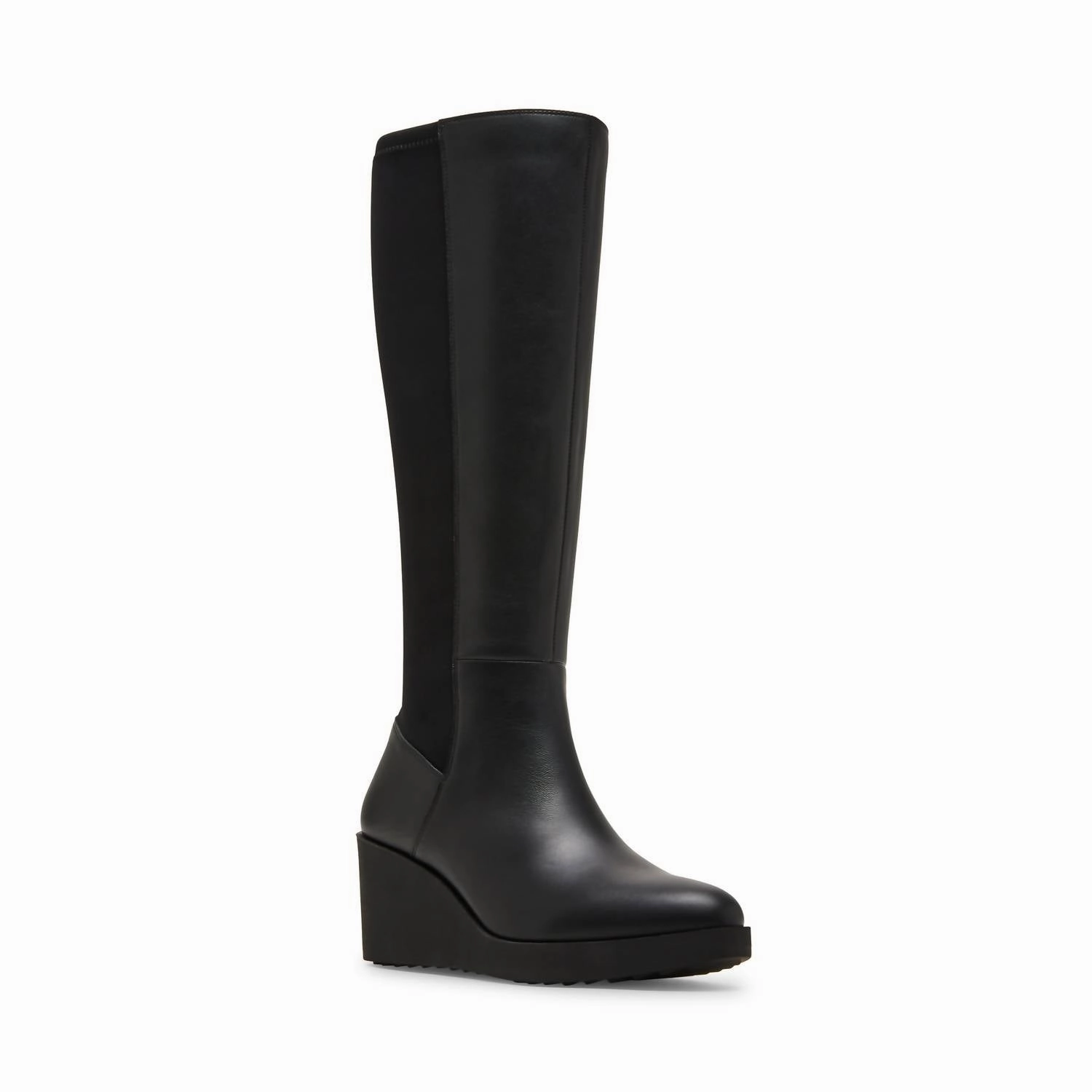 Women's Monique Tall Boot In Black Leather Cushioned Insole