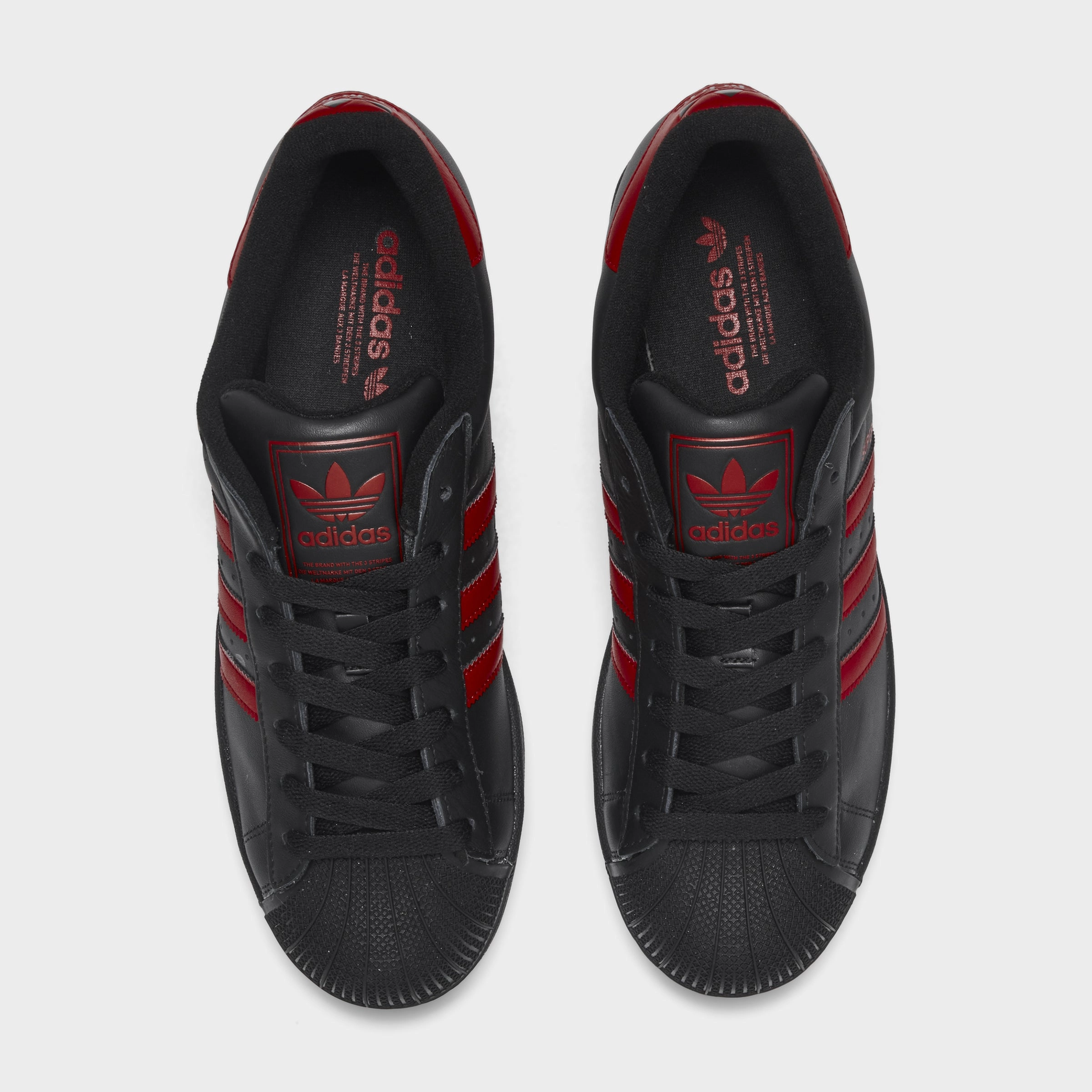 Tensile Reinforced Eyelets adidas Superstar II Black / Red