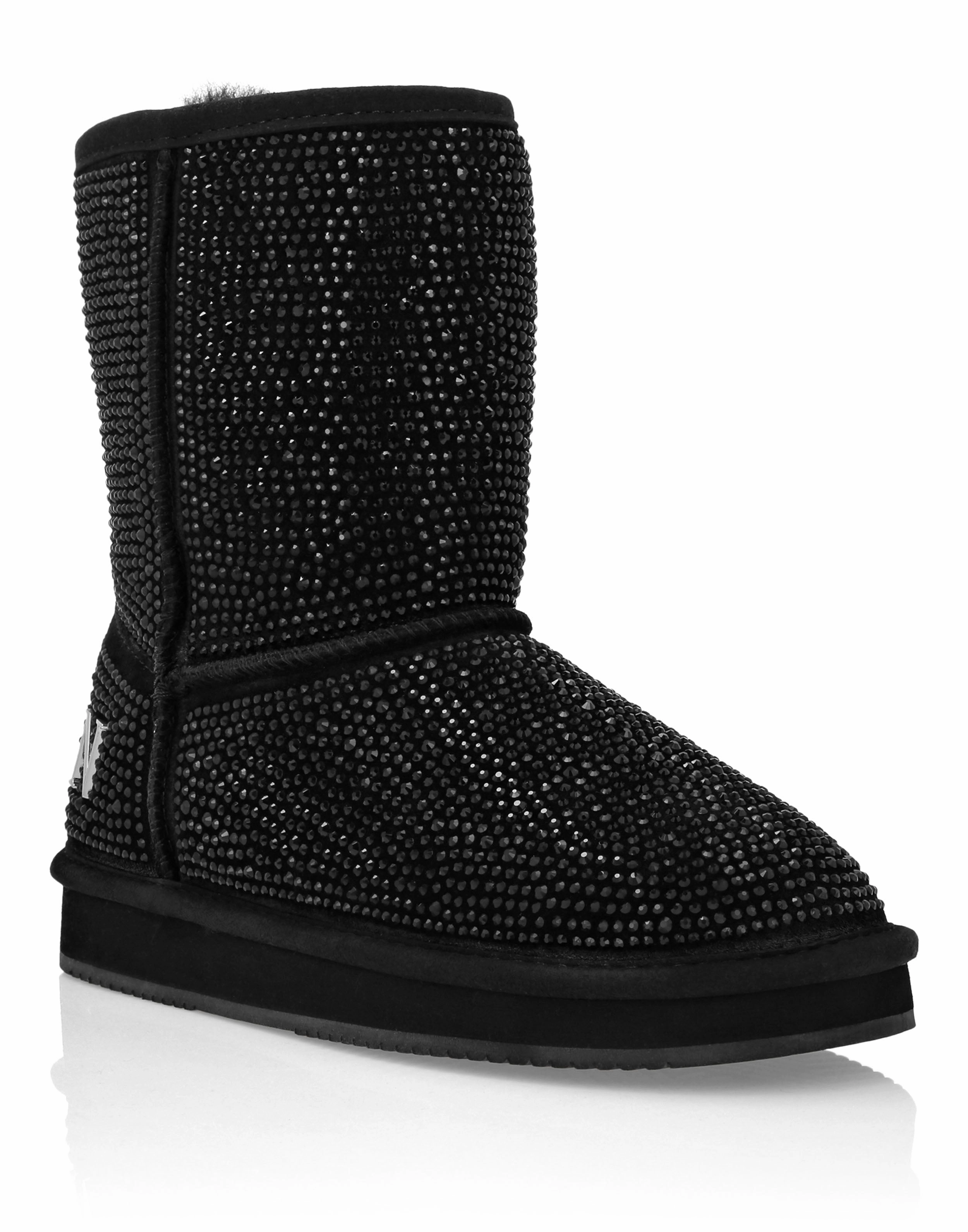 High Top Comfort Lining Winter Walker Mid Flat Boots Stones