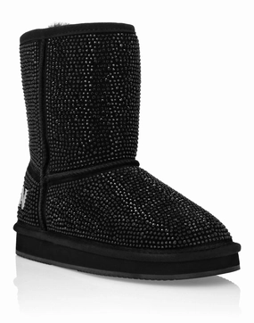 Mid Flat Boots Stones Color Pop