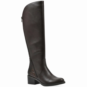 Multi-Function Wear Cushaw Womens Wide Calf Faux Leather Knee-High Boots