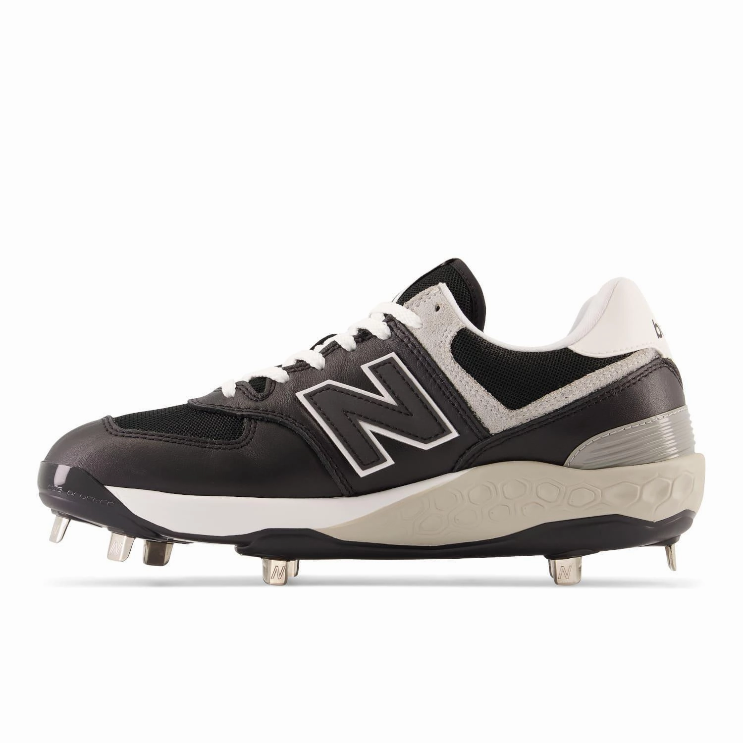 New Balance Men's Fresh Foam X 574 Lux Metal Baseball Cleats - L574BK1 Moisture   Wicking heel - hugging