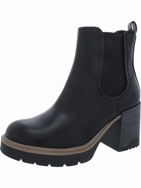 Nilo Womens Faux Leather Pull On Chelsea Boots Easy Fit