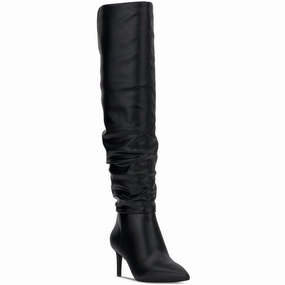 Stable Ankle High   Quality Damoni Womens Slouchy Faux Leather Over-The-Knee Boots