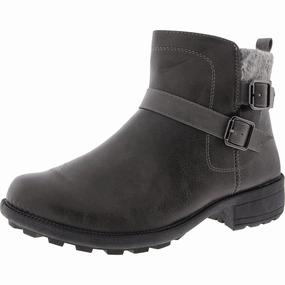Kourt Womens Faux Fur Faux Leather Booties Padded Interior Cold Climate Western Ride