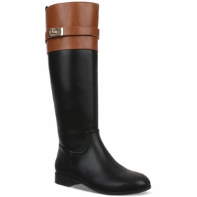 Taharahh Womens Zipper Faux Leather Knee-High Boots Day Wear