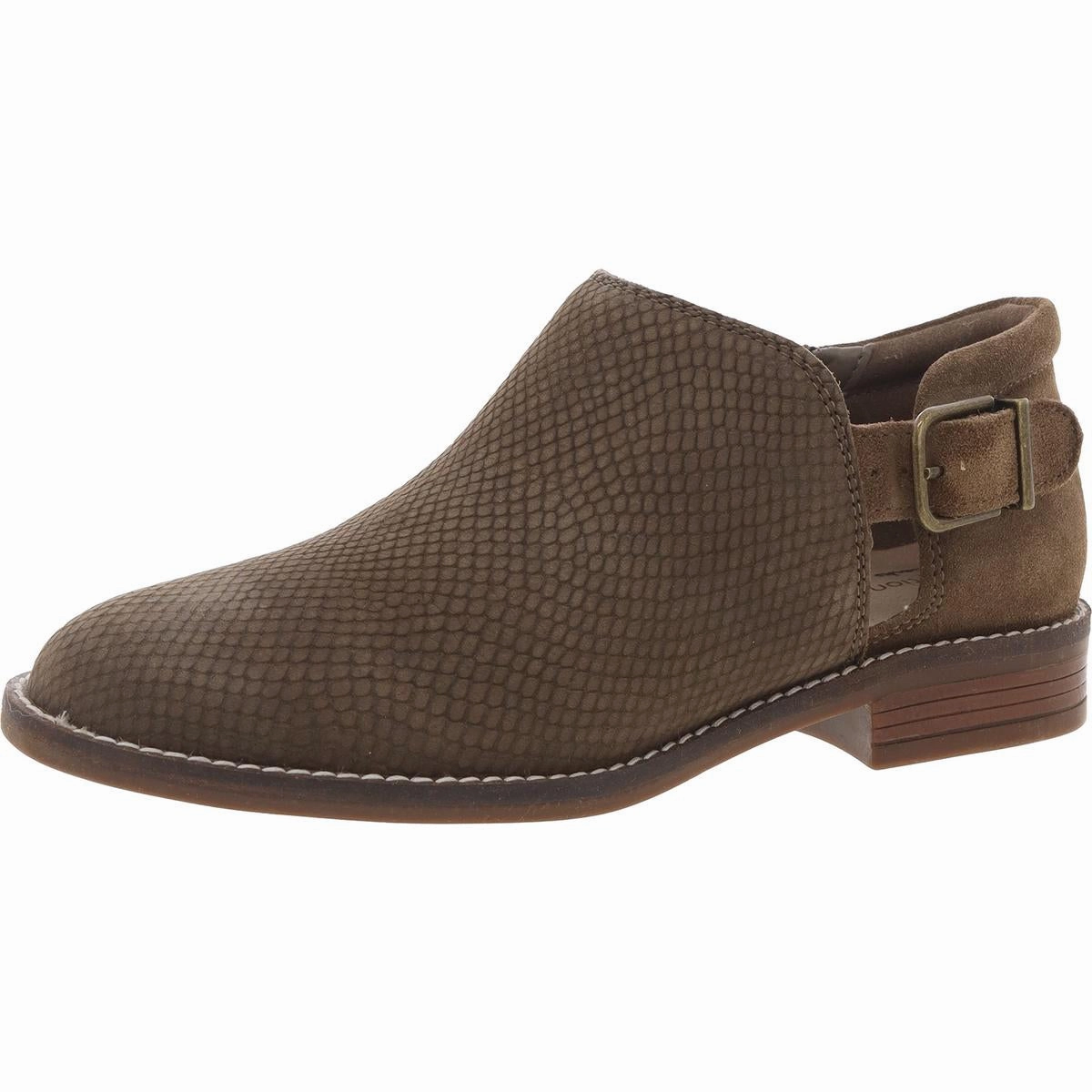 Womens Embossed Suede Booties Party Goer Pure Joy