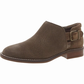 Womens Embossed Suede Booties Party Goer Pure Joy