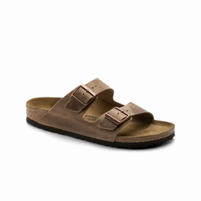 Customizable Fit Mechanism Full Comfort Birkenstock Arizona Oiled Leather (Tobacco Brown) Men's Sandals 352201