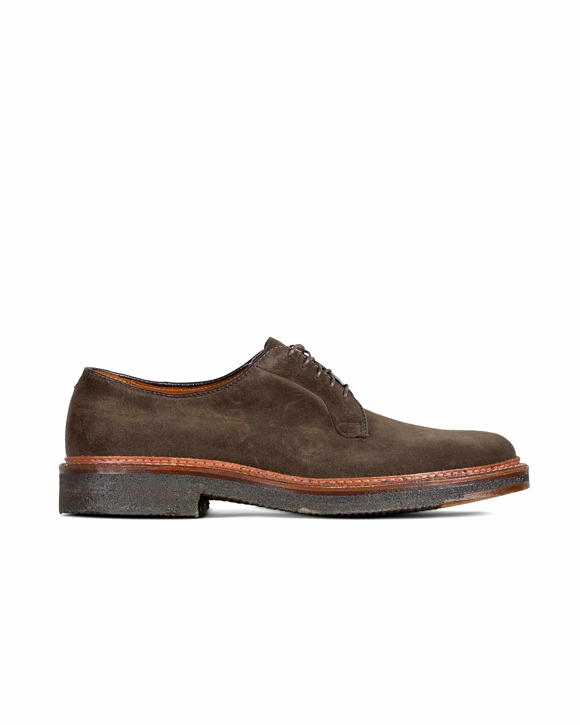 Gloss Finish Alden Plain Toe Blucher Loden Suede G2402