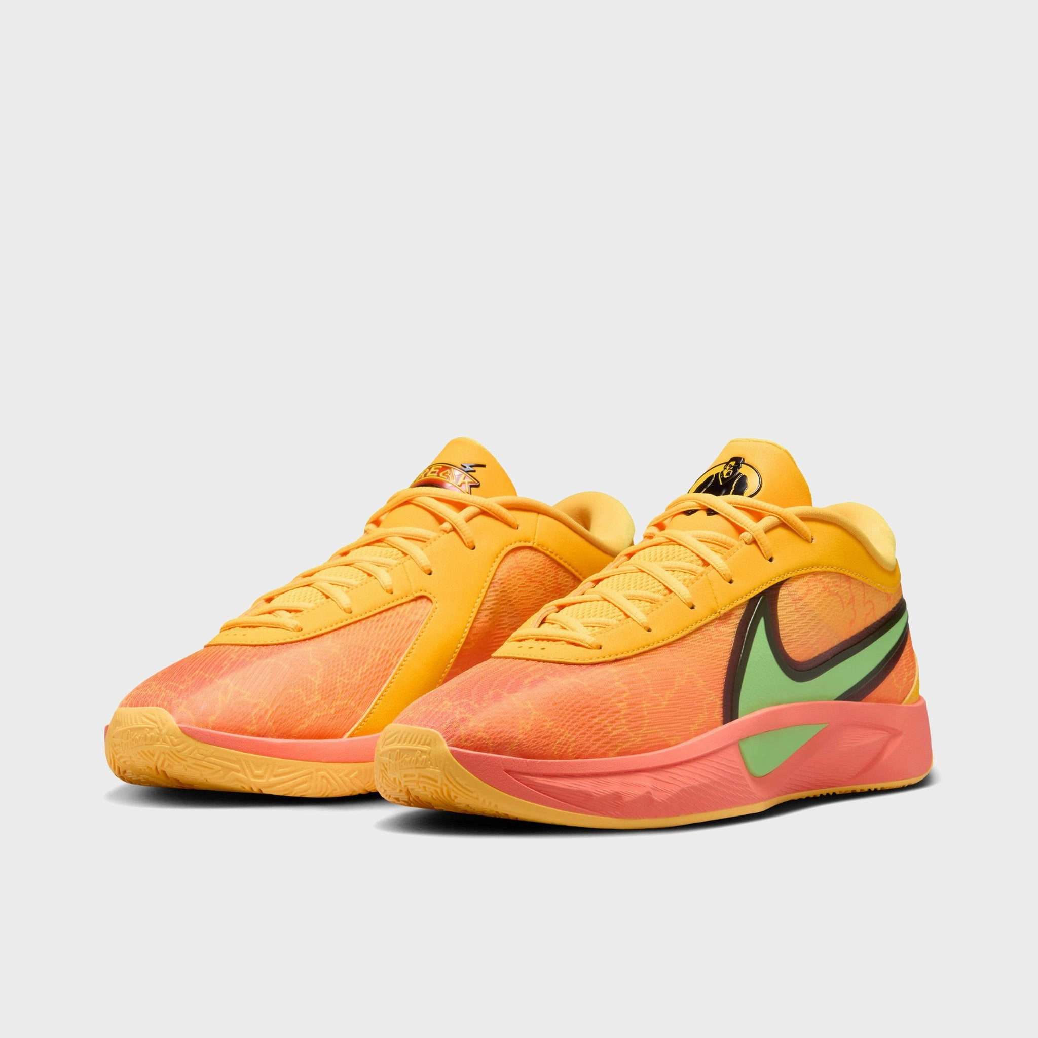 Quick Dry Liner Material Nike Giannis Freak 6 Light Wild Mango / Action Green - Black