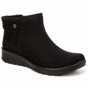 Grand Cozy Womens Contrast Trim Faux Suede Booties Mid Cut