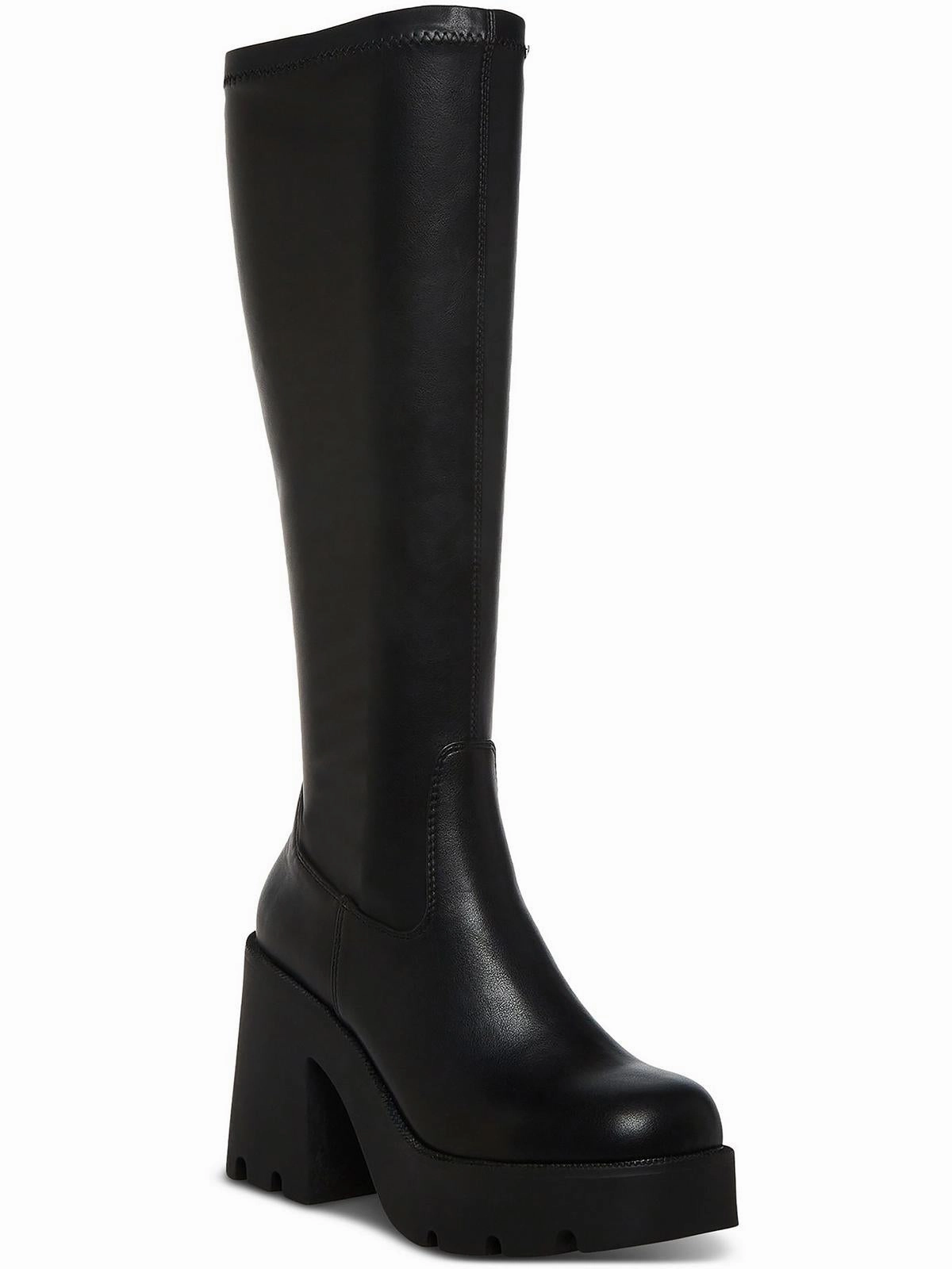 Ice Road Comfort Insoles Theresa Womens Faux Leather Block Heel Knee-High Boots