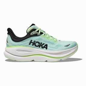 hill running shoe capacity running in a zip line area shoes Hoka Bondi 9 Luna Moth - Blue Spark