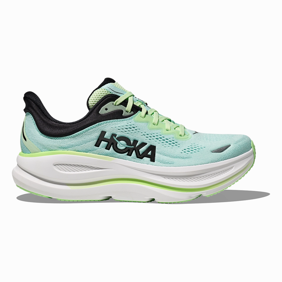 Half Marathon Eco Friendly Hoka Bondi 9 Luna Moth - Blue Spark