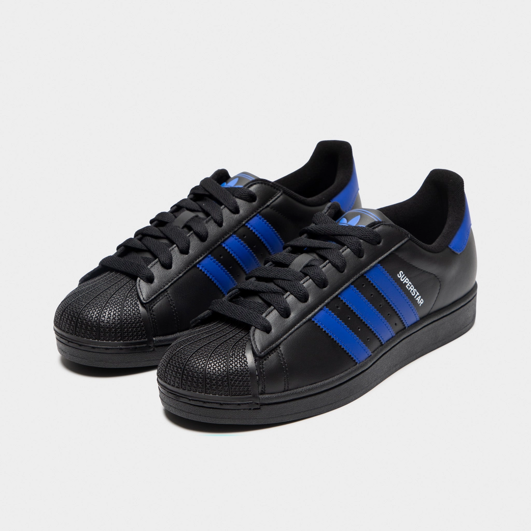 Breathable   lining Walkable Fit adidas Superstar II Black / Blue - White
