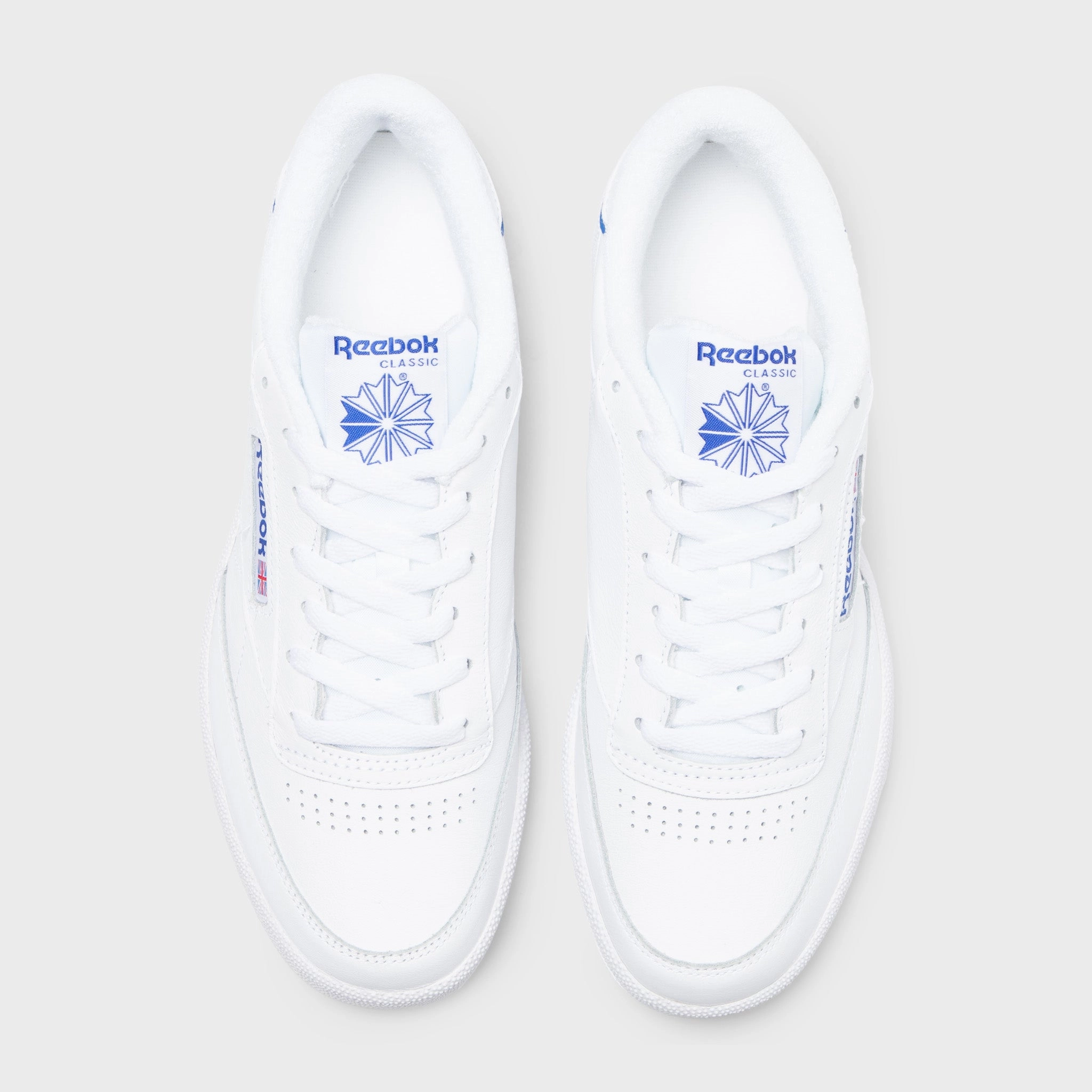 Reebok Club C 85 White / White - Optimum Blue Petal Path Tea Run