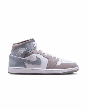 Jordan 1 Mid SE - White / Cool Grey / Medium Grey Smooth Transition Heel All-Season Wear