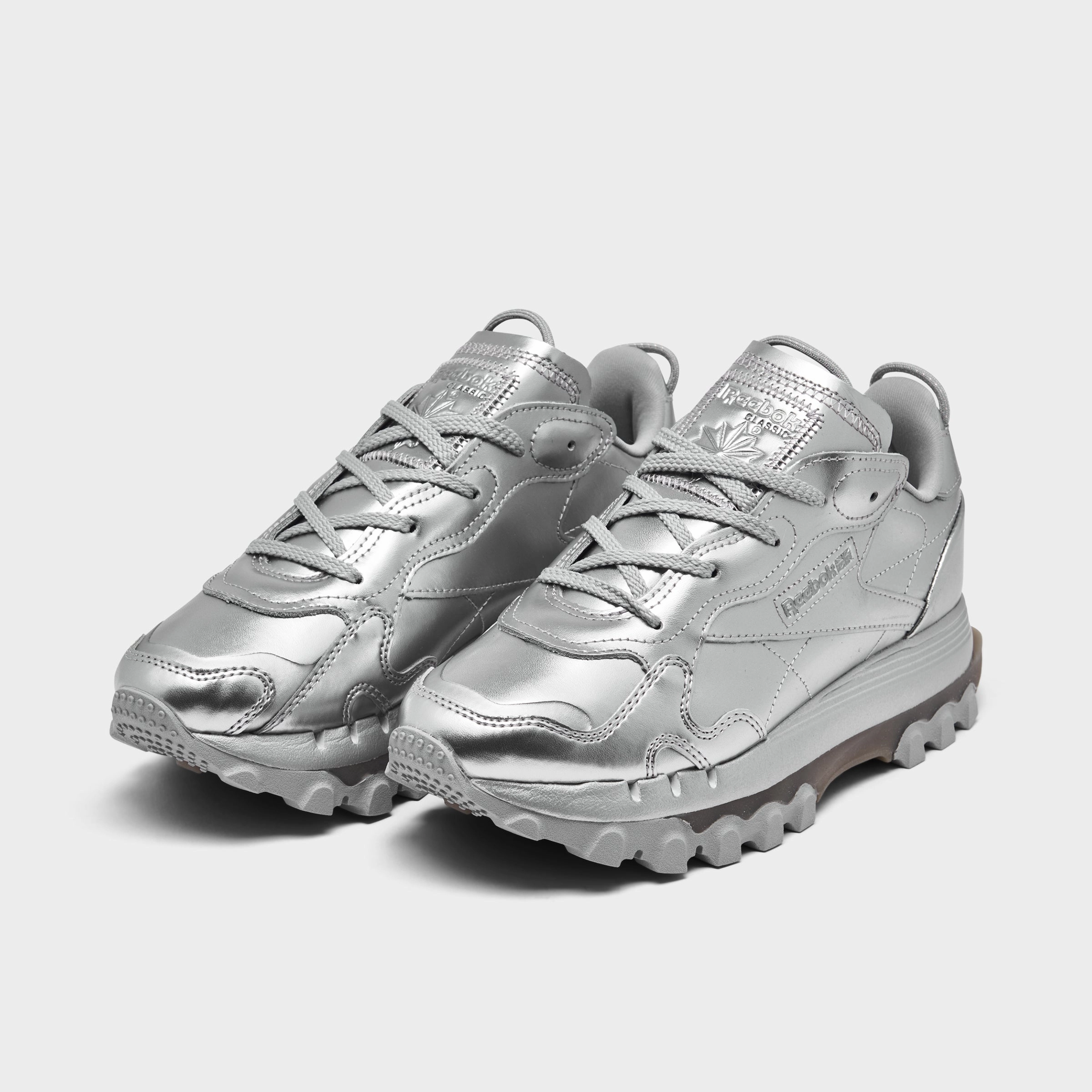 Reebok x Cardi B Women's Classic Leather Pewter / Black Pose Time Park Walk