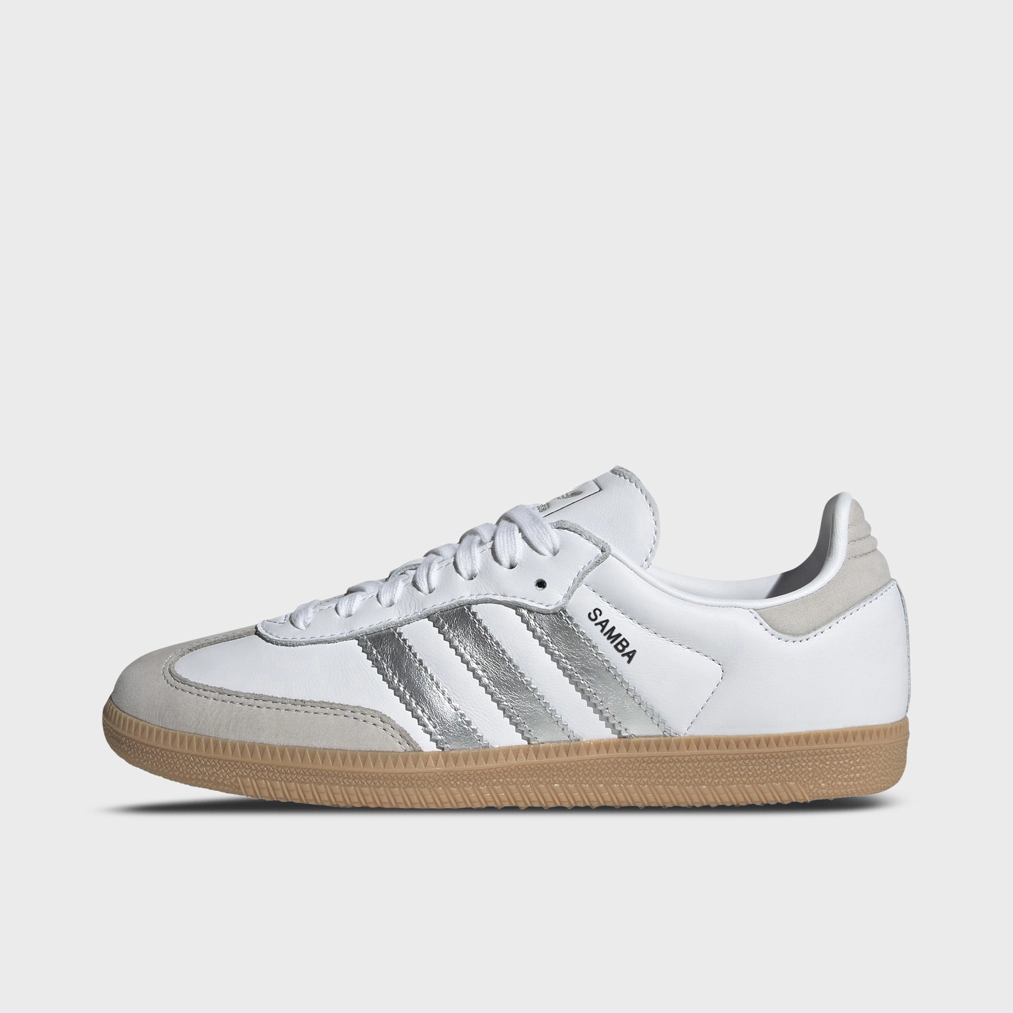 adidas Women's Samba OG White / Silver Metallic - Grey Punch Step Adjustable Fit