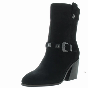 Effortless Look sogn Womens Buckle Leather Cowboy, Western Boots