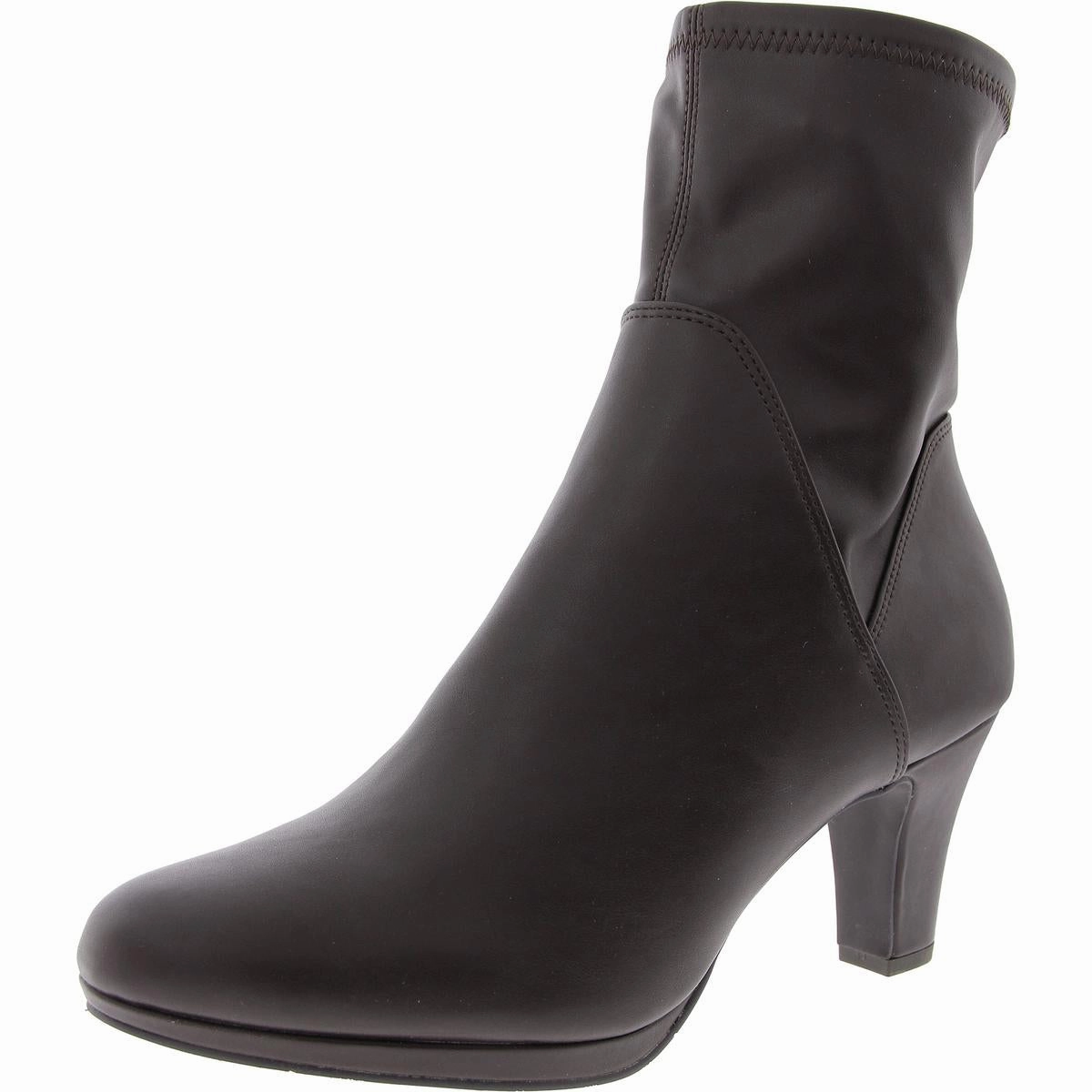 Adjustable Fit Comfort Lining Rainy Days SOLANA Womens Block Heel Manmade Ankle Boots
